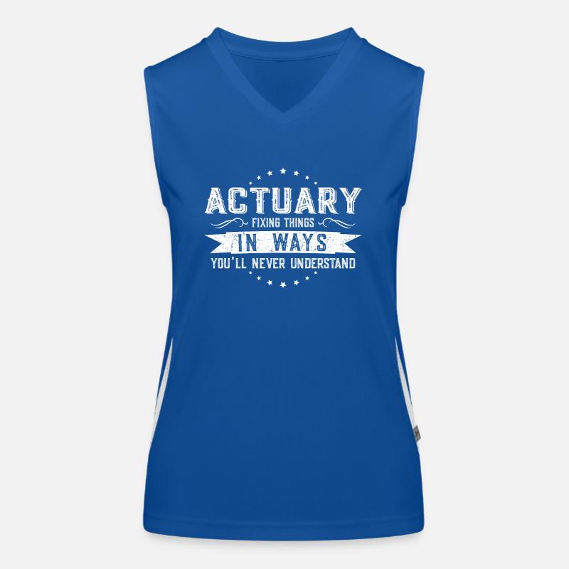 Aktuar Kollegen Geschenk Beruf Spruch Lustig Funktionelles Kontrast-Tank Top für Frauen