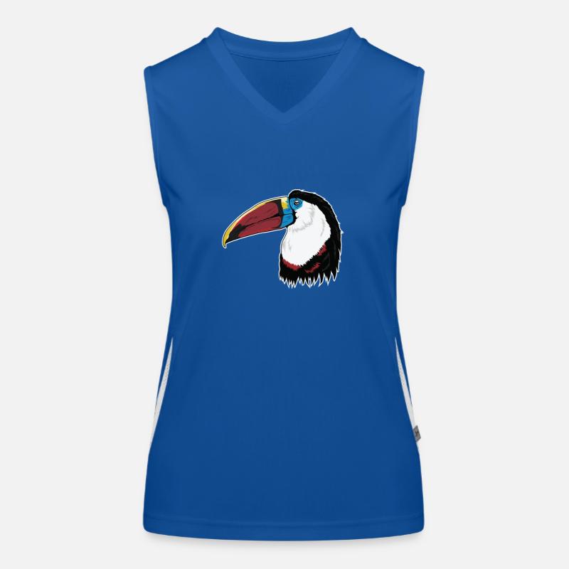 Toucan à poitrine blanche oiseau toucan Débardeur respirant contrasté Femme