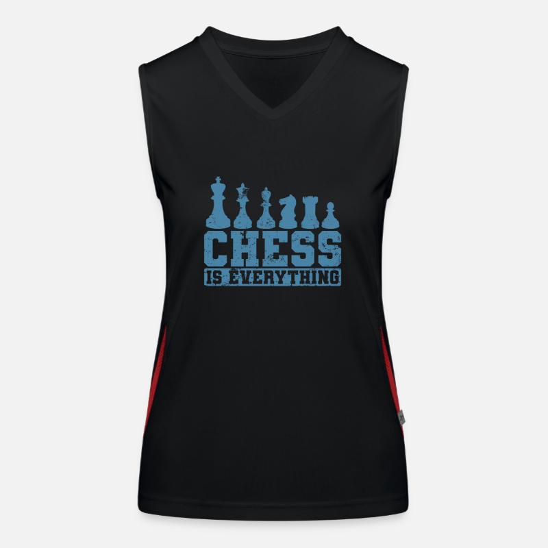 Chess is Everything Pièces d’échecs Débardeur respirant contrasté Femme