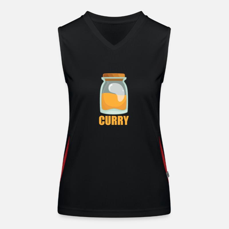 Curry saveur épice cuisine Débardeur respirant contrasté Femme