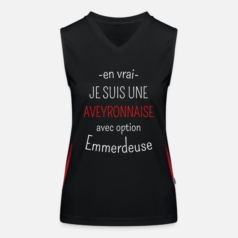Aveyronnaise avec option Emmerdeuse Débardeur respirant contrasté Femme
