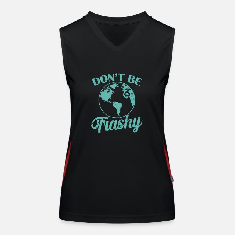 Don't be Frashy Environmental Protection Planet Earth Women's Functional Contrast Tank Top