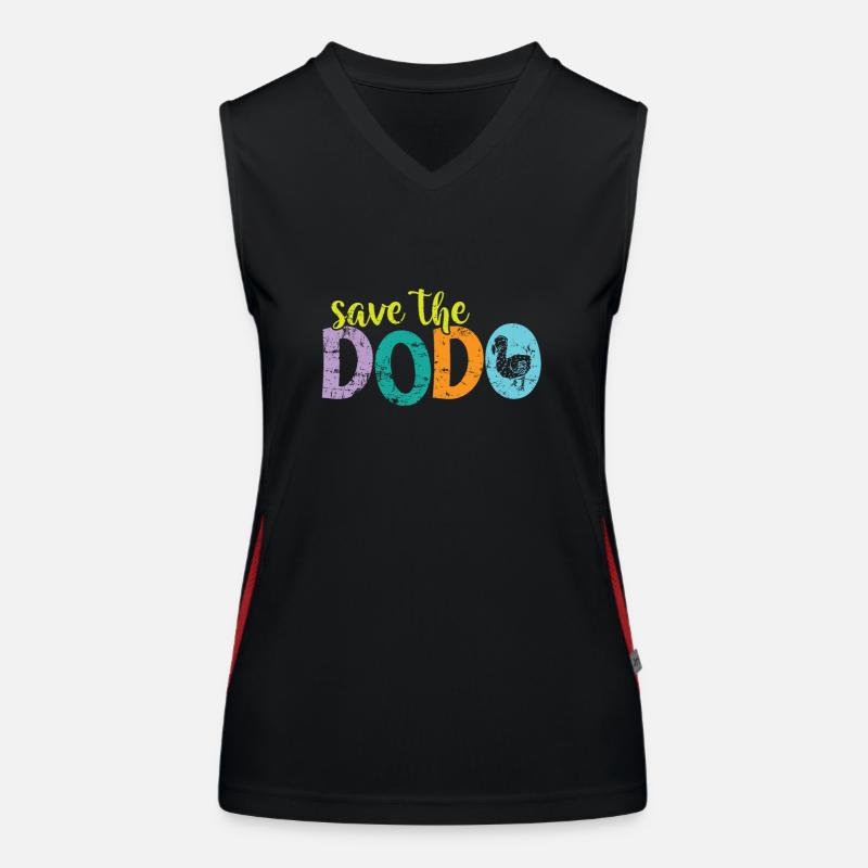 Save the Dodo Vogel aus Mauritius Funktionelles Kontrast-Tank Top für Frauen