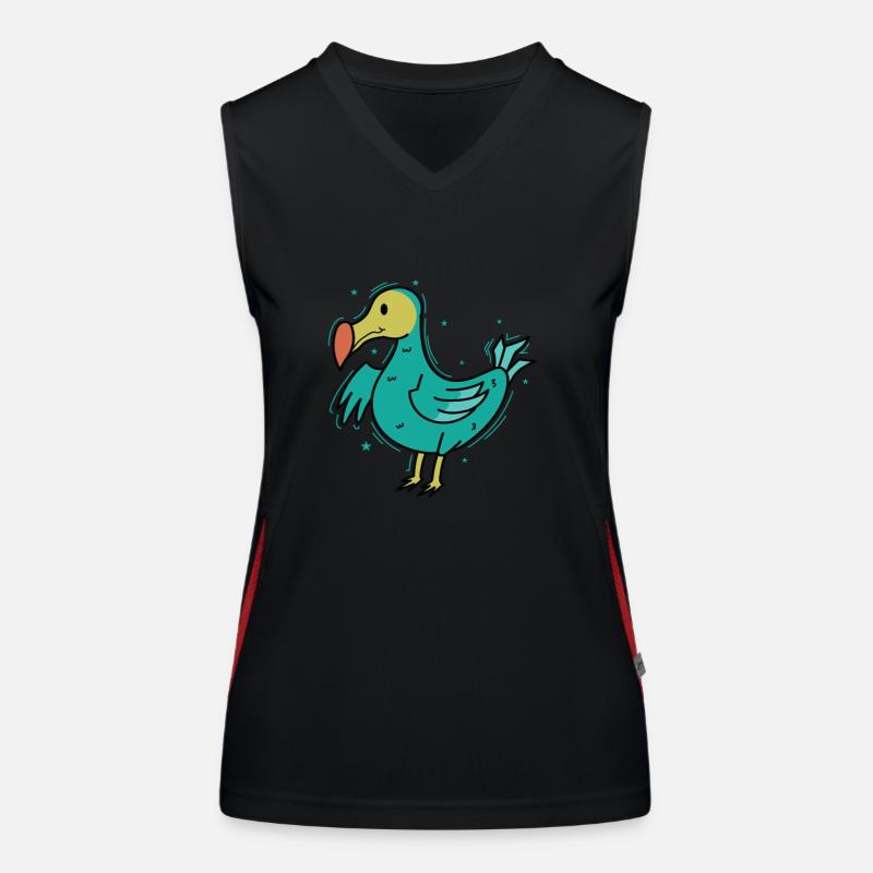 netter Dodo Vogel aus Mauritius Funktionelles Kontrast-Tank Top für Frauen