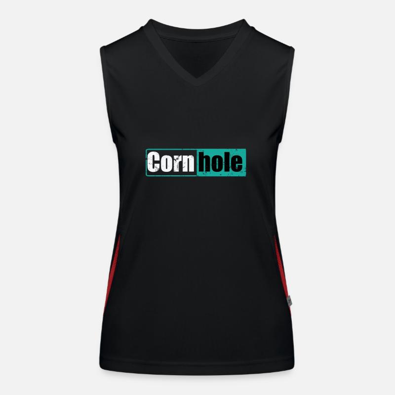Cornhole Game Leisure Hobby Women's Functional Contrast Tank Top