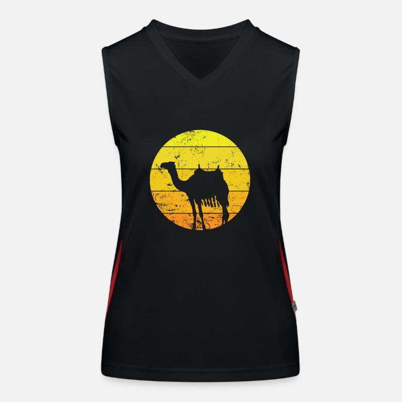 Kamel Wüste Dromedar Höcker Tier Funktionelles Kontrast-Tank Top für Frauen