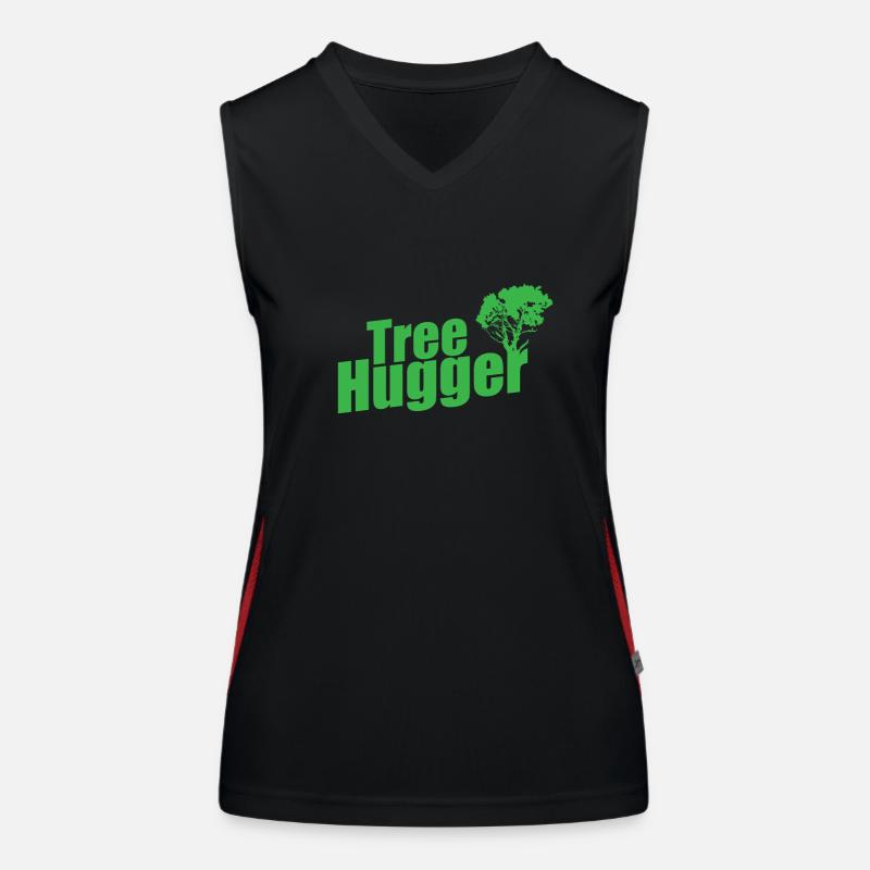 Tree Hugger Nature Forests Leaves Women's Functional Contrast Tank Top