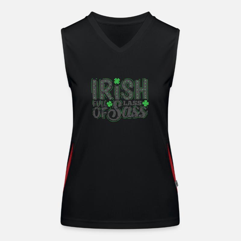 Irlandais complet Lass de Sass Saint-Patrick Débardeur respirant contrasté Femme