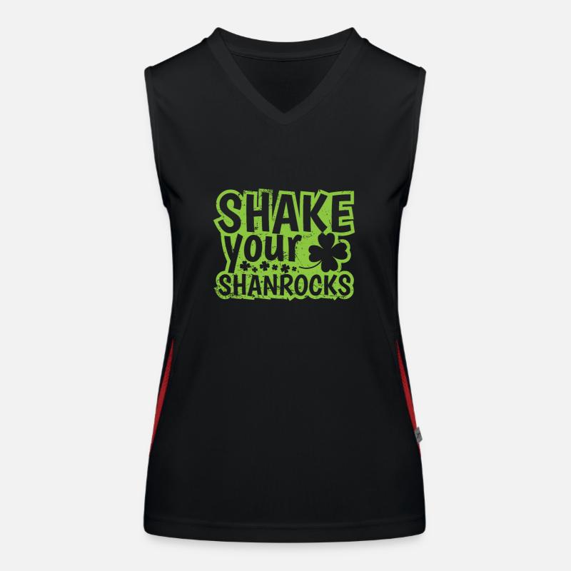 Shake your Shanrocks St. Patricks Day Funktionelles Kontrast-Tank Top für Frauen
