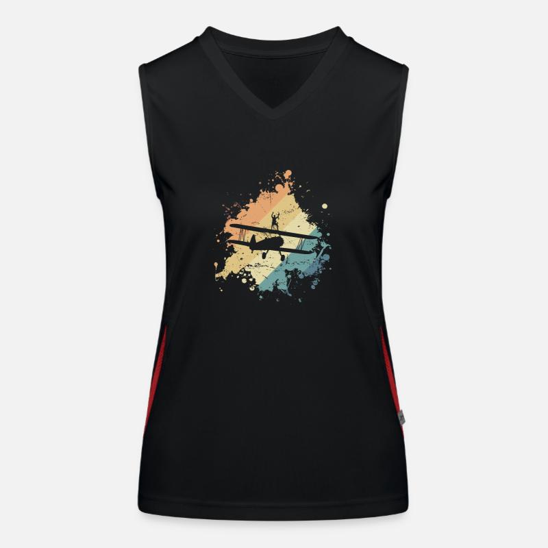 Wing Walker passe-temps casse-cou Débardeur respirant contrasté Femme