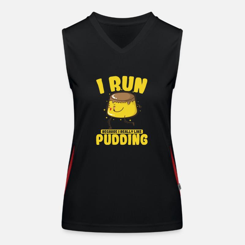 Only Interested in Pudding Dessert Women's Functional Contrast Tank Top