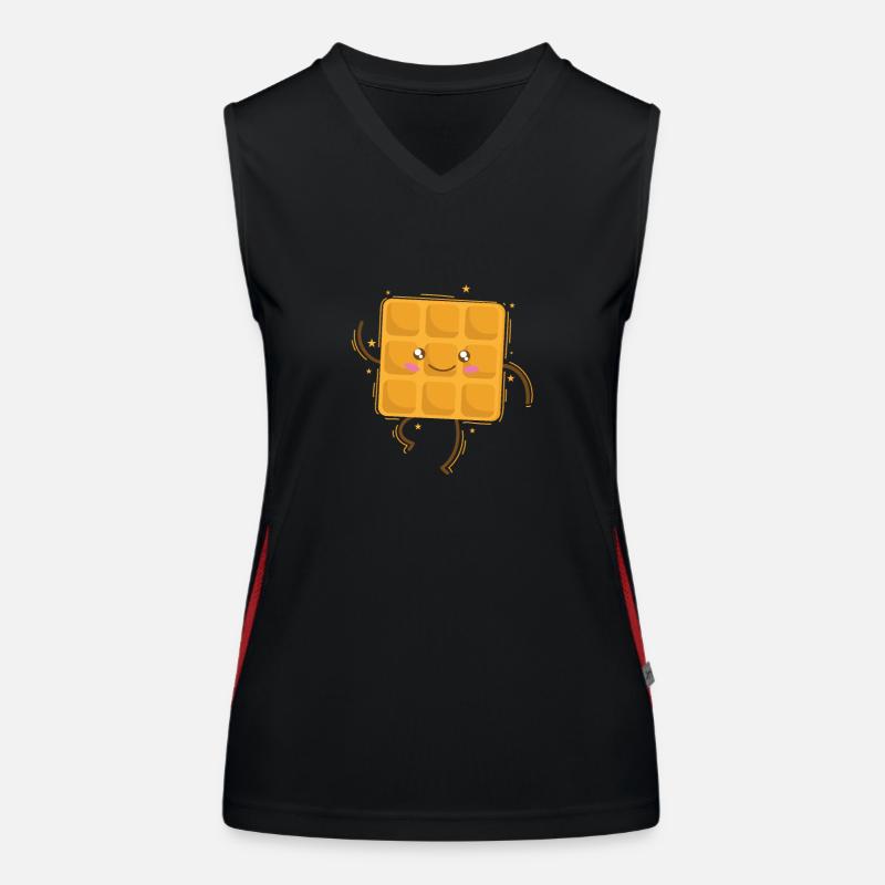 Dancing Waffle Dough Pastry Snack Women's Functional Contrast Tank Top