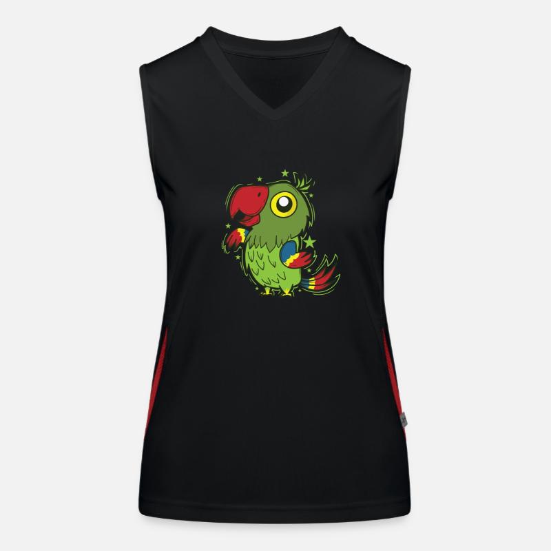 Parrot Dancing Bird Talking Animal Women's Functional Contrast Tank Top