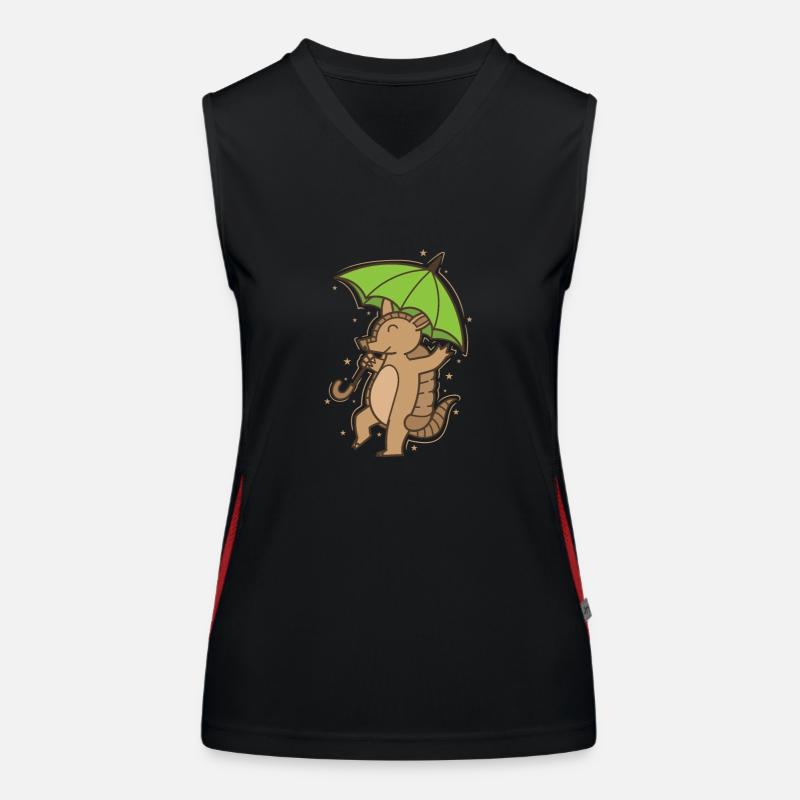 Gürteltier mit Regenschirm Säugetier Wüste Funktionelles Kontrast-Tank Top für Frauen