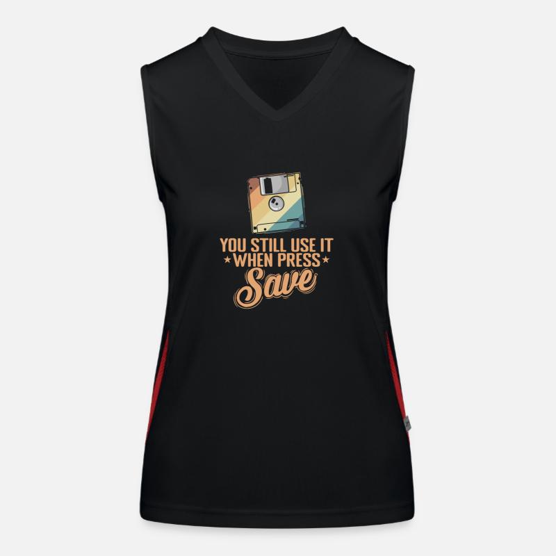 You Still use it when press Save Speicher Funktionelles Kontrast-Tank Top für Frauen