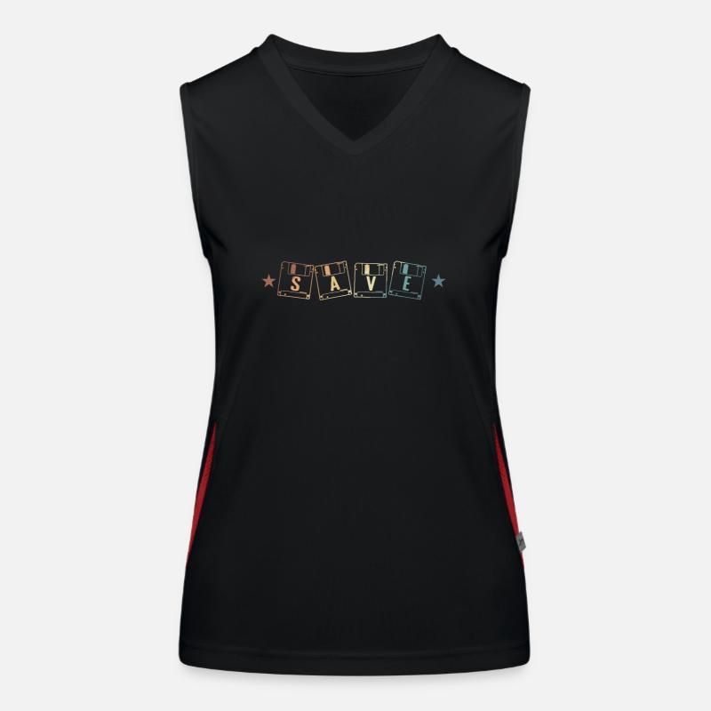 Save Diskette Retrospeichermodul Datenträger Funktionelles Kontrast-Tank Top für Frauen