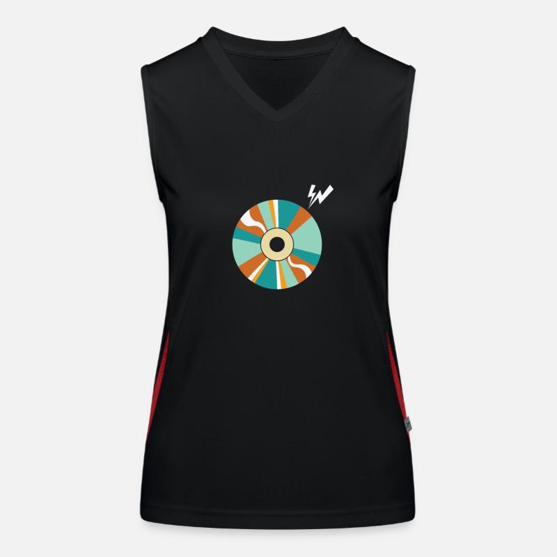 CD-ROM Retro Memory Module Disk Women's Functional Contrast Tank Top
