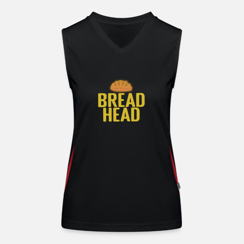 Bread Head Baker Bakery Women's Functional Contrast Tank Top