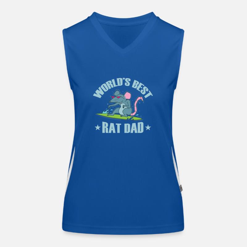 World's best Rat Dad Rodent Women's Functional Contrast Tank Top