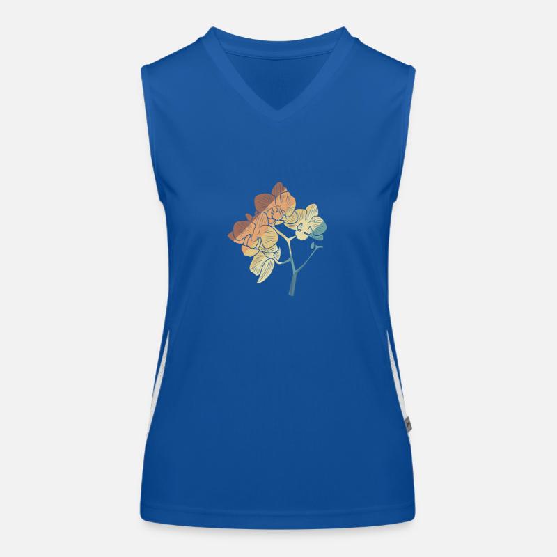 Orchidée Fleur Fleur Botanique Débardeur respirant contrasté Femme