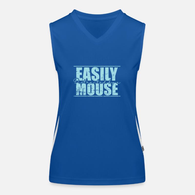 Easily distracted by Mice Nagetier Funktionelles Kontrast-Tank Top für Frauen