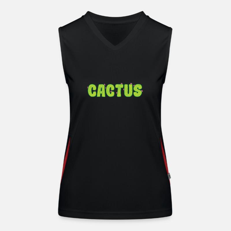 Cactus Pflanze Blume Funktionelles Kontrast-Tank Top für Frauen