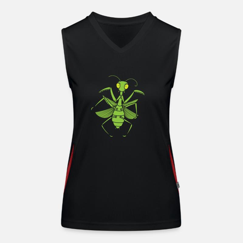 Insect Praying Mantis Women's Functional Contrast Tank Top
