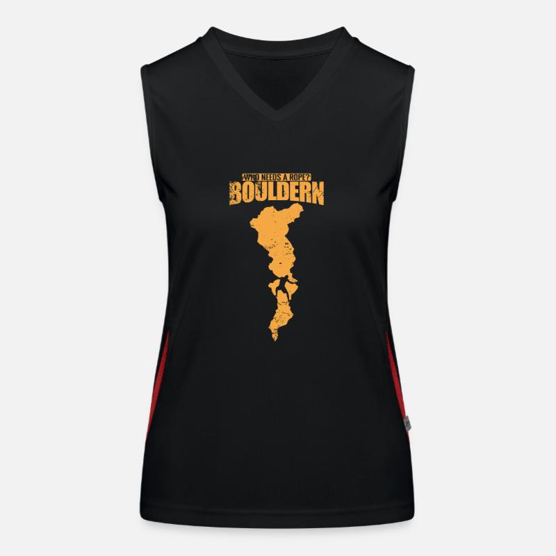 Who needs a Rope? Bouldern Funktionelles Kontrast-Tank Top für Frauen