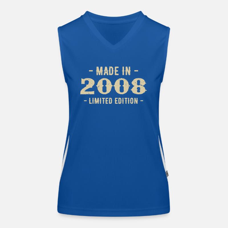 Vintage 2008 Édition Limitée Cadeau 2008 Débardeur respirant contrasté Femme