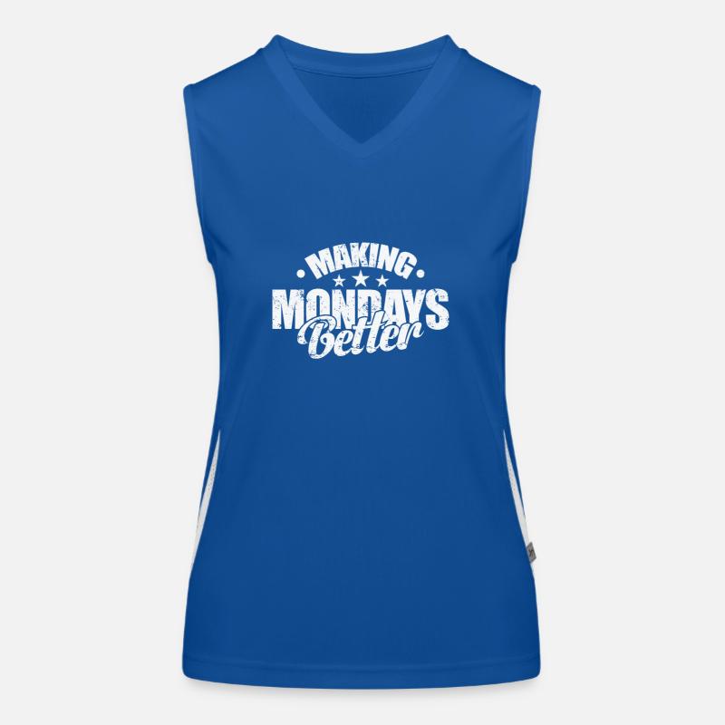 Making Mondays Better Funktionelles Kontrast-Tank Top für Frauen