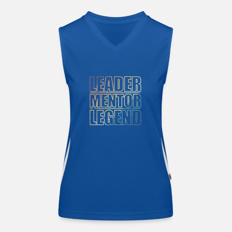 Leader, Mentor, Legend Funktionelles Kontrast-Tank Top für Frauen