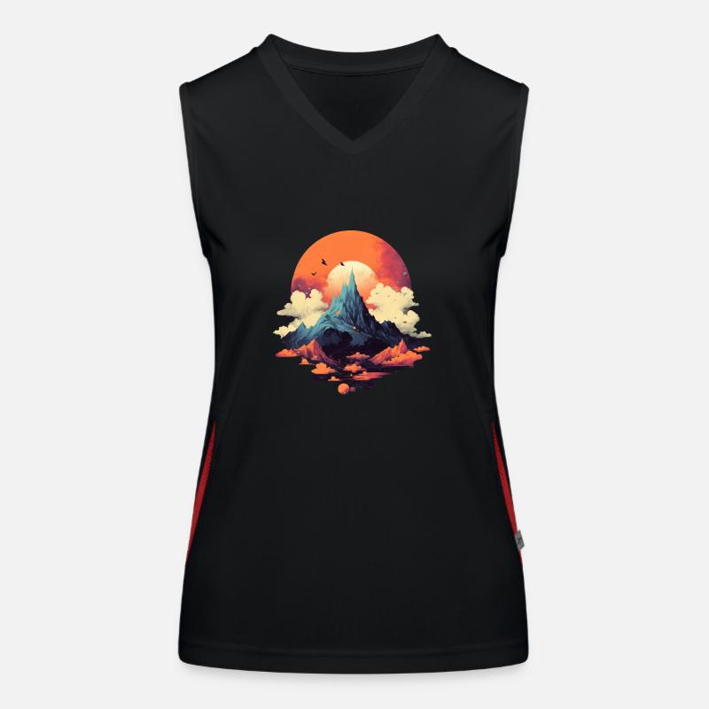 Landschaft Funktionelles Kontrast-Tank Top für Frauen