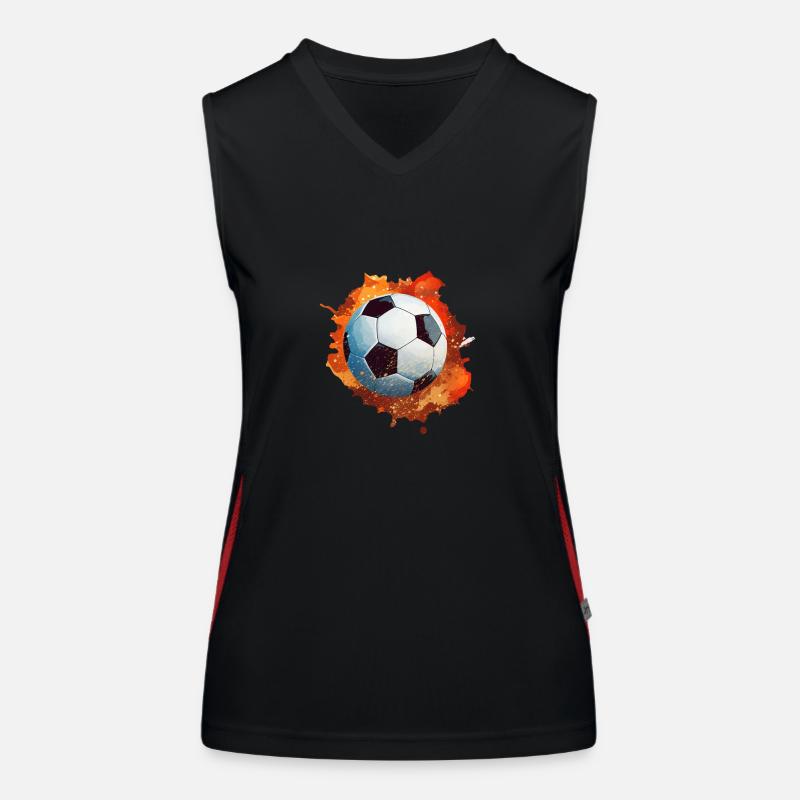 Soccer Ball Women's Functional Contrast Tank Top