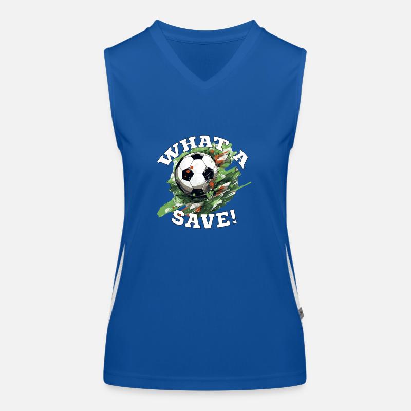 Fußball ball - What a Save! Funktionelles Kontrast-Tank Top für Frauen