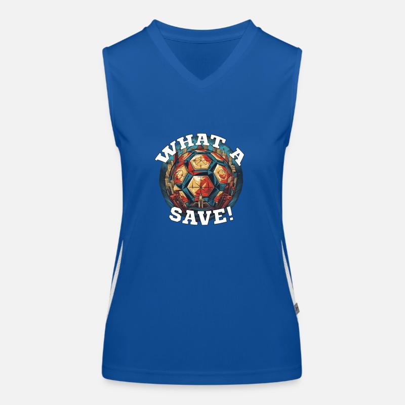 Fußball ball - What a Save! Funktionelles Kontrast-Tank Top für Frauen