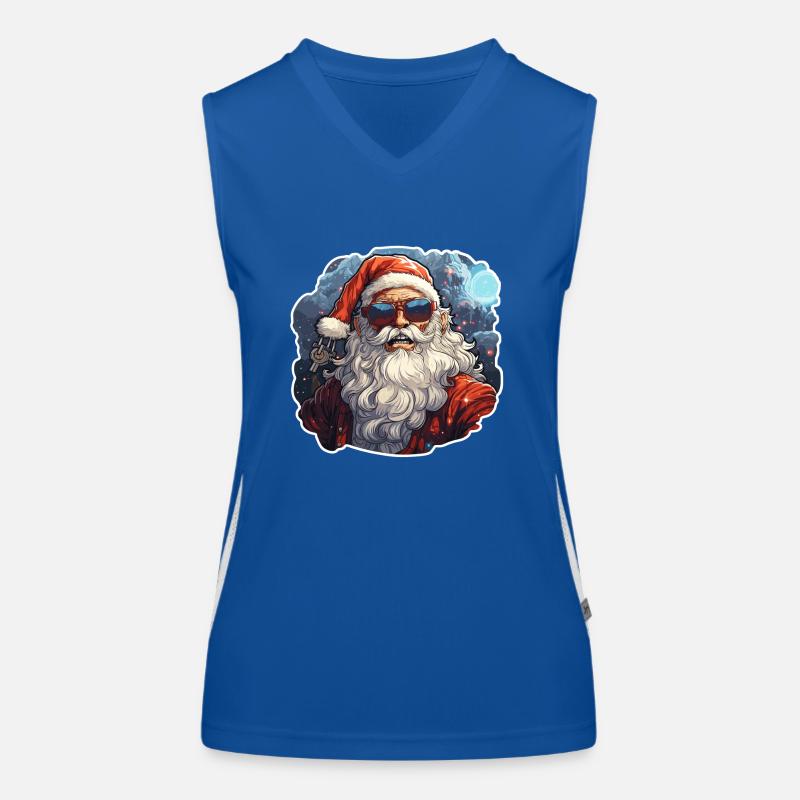 Weihnachtsmann - Illustration Funktionelles Kontrast-Tank Top für Frauen