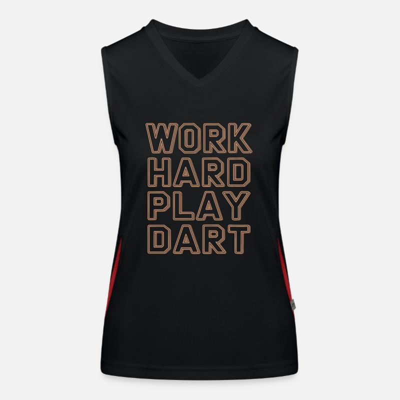 Work Hard Play Darts Darts Women's Functional Contrast Tank Top