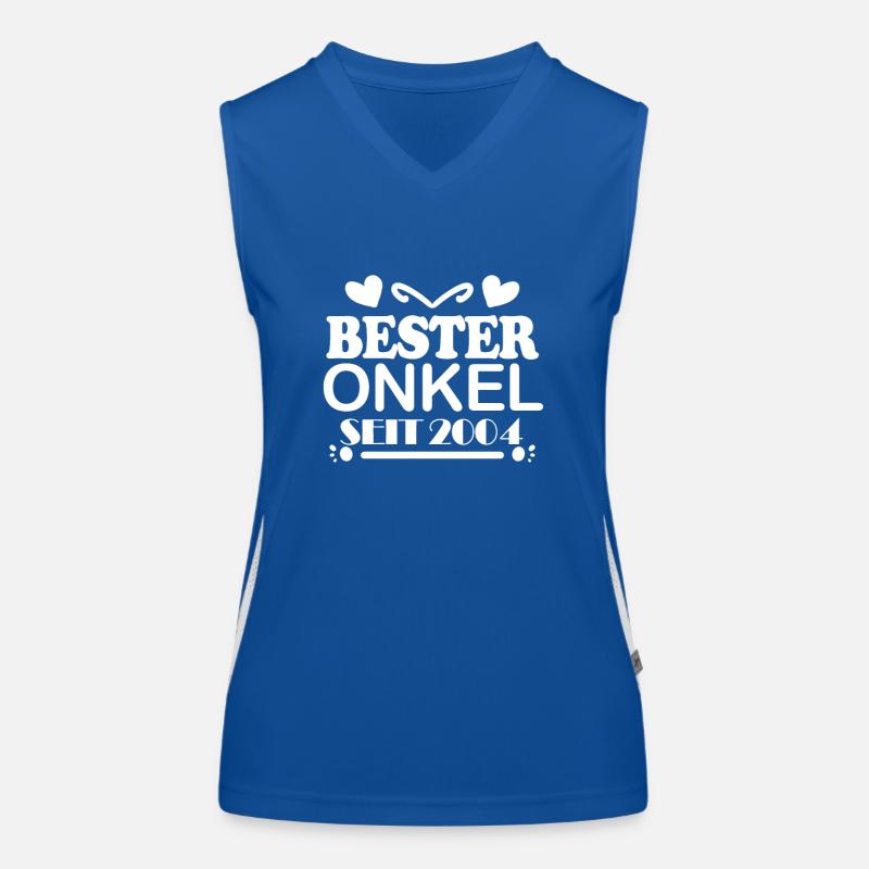 Bester Onkel seit 2004 Funktionelles Kontrast-Tank Top für Frauen