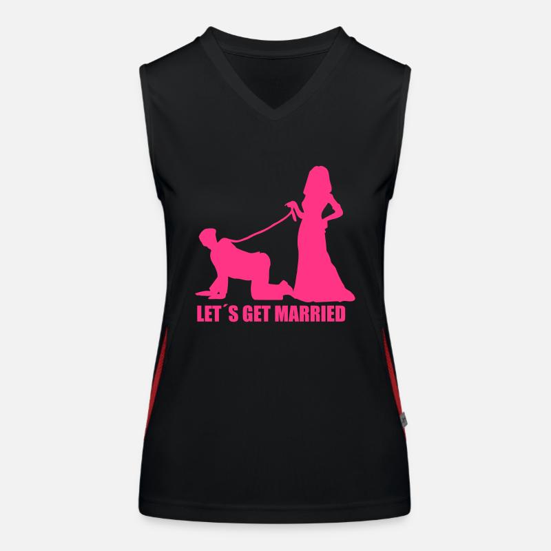 Let s get married Funktionelles Kontrast-Tank Top für Frauen