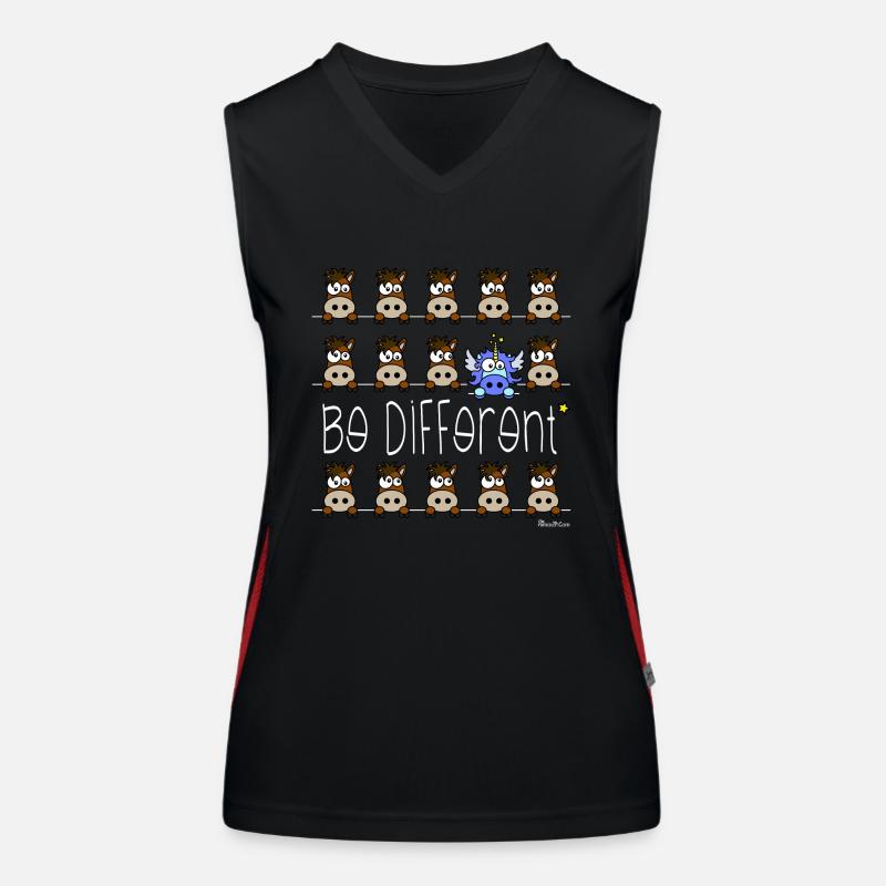 Licorne Bleu - Be Different, WT Débardeur respirant contrasté Femme