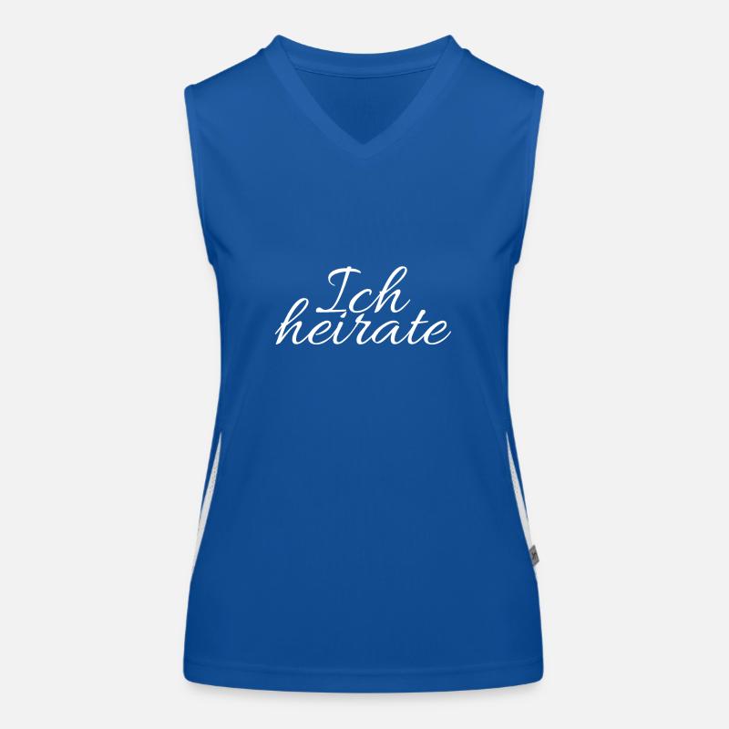 Ich heirate Funktionelles Kontrast-Tank Top für Frauen