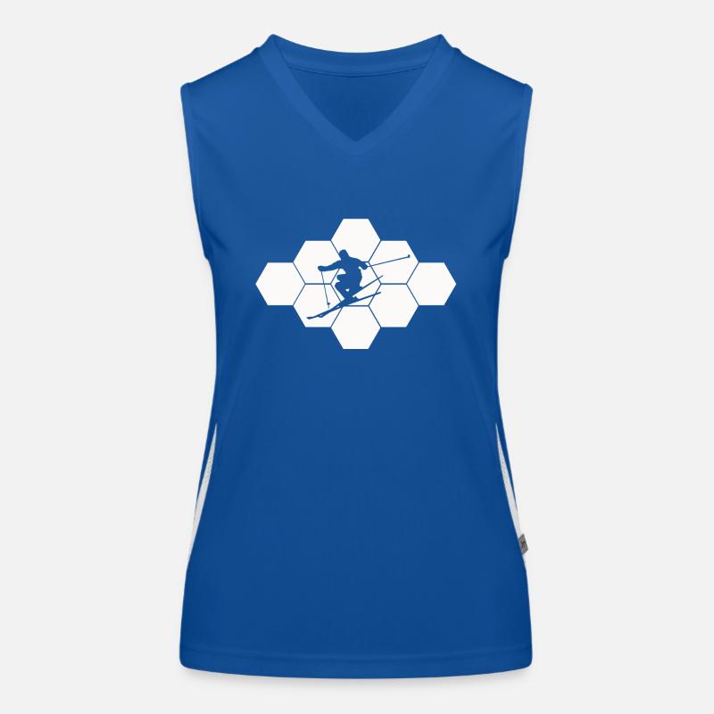 Ski Geschenkidee Skidesign Tshirt Funktionelles Kontrast-Tank Top für Frauen