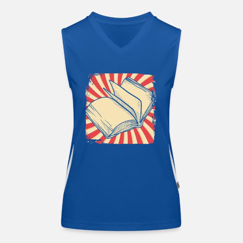 Bücher lesen Funktionelles Kontrast-Tank Top für Frauen