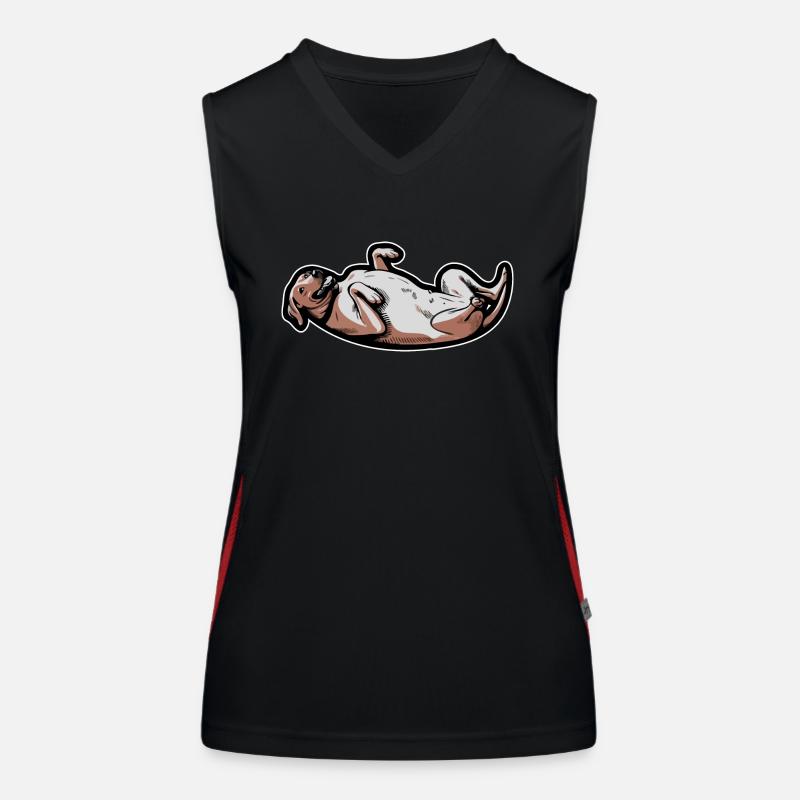 Rhodesian Ridgeback Yoga Rhodesian Ridgebacks Women's Functional Contrast Tank Top
