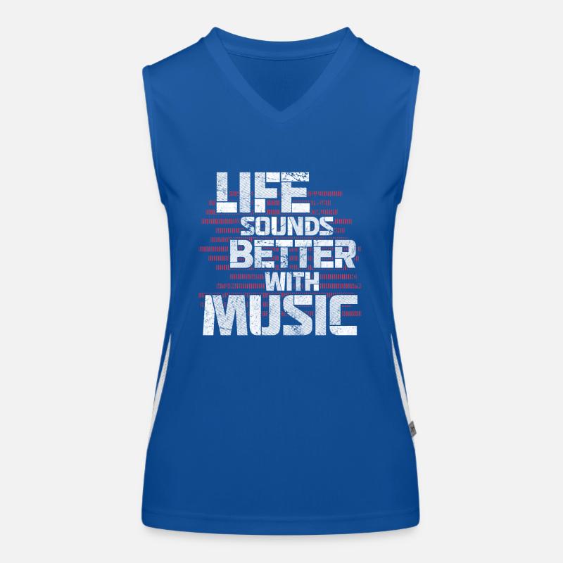 Mit Musik klingt das Leben besser Funktionelles Kontrast-Tank Top für Frauen