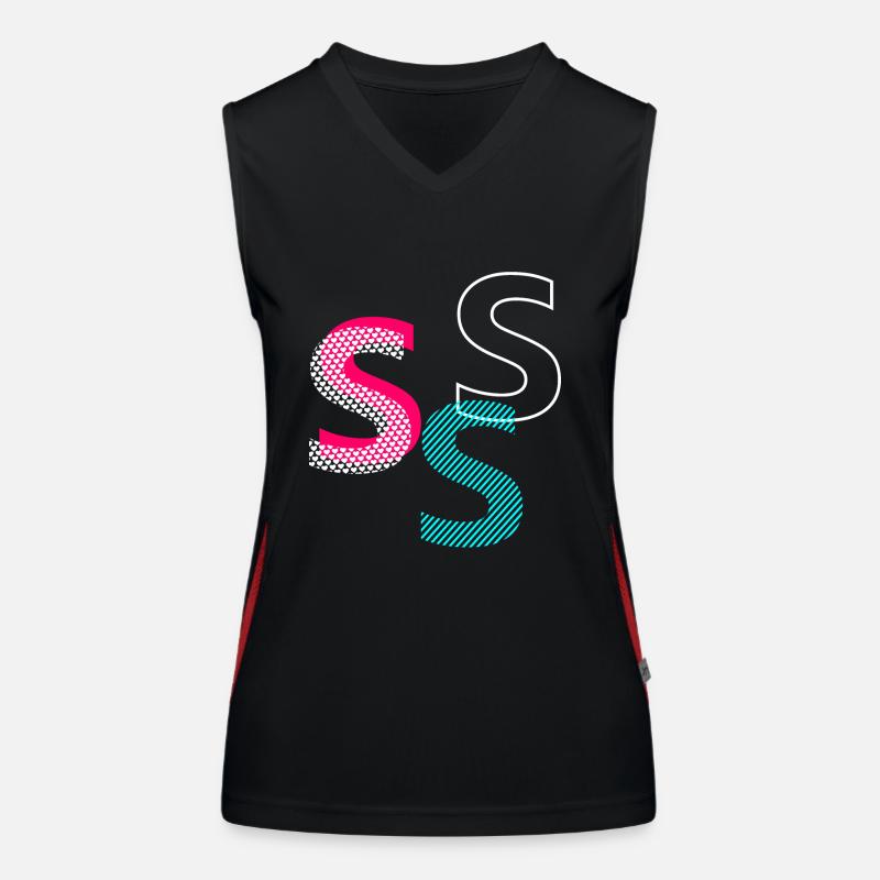 S Initial Women's Functional Contrast Tank Top