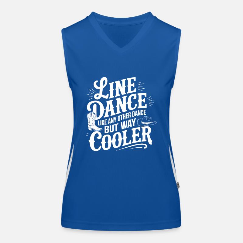 La danse en ligne est plus cool - La danse est ma passion Débardeur respirant contrasté Femme