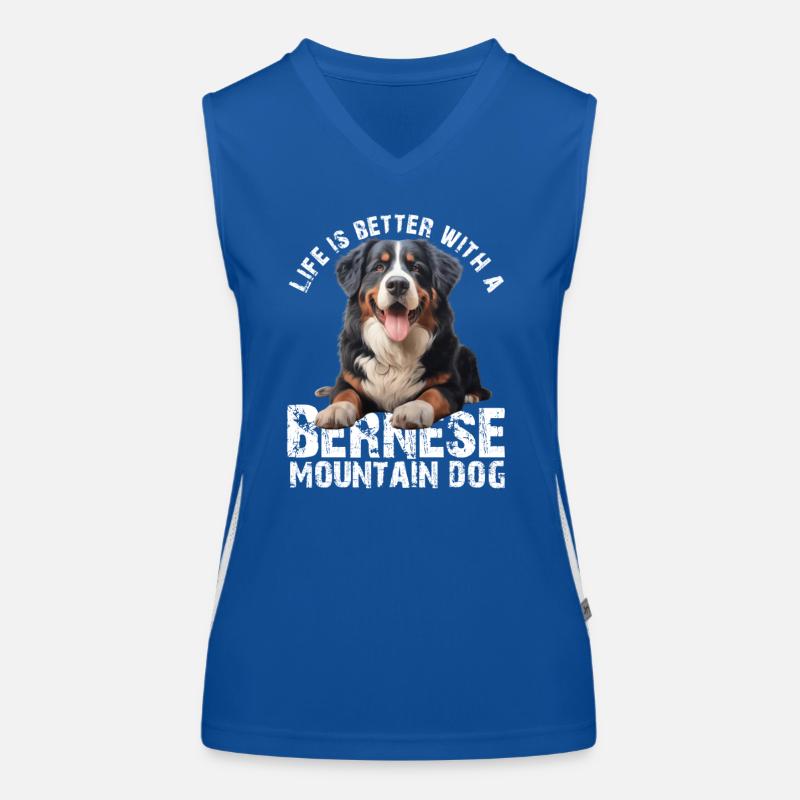 Bernese Mountain Dog Women's Functional Contrast Tank Top