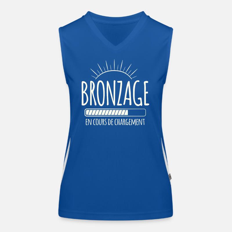 Tan Loading, Summer, Vacation, French Women's Functional Contrast Tank Top