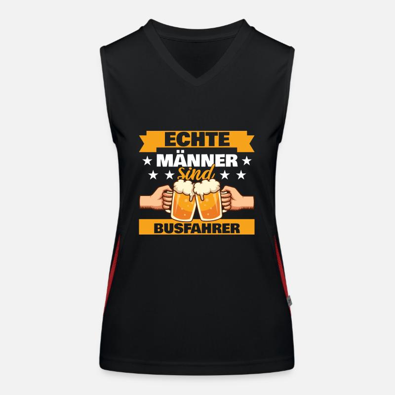 Echte Männer sind Busfahrer Funktionelles Kontrast-Tank Top für Frauen